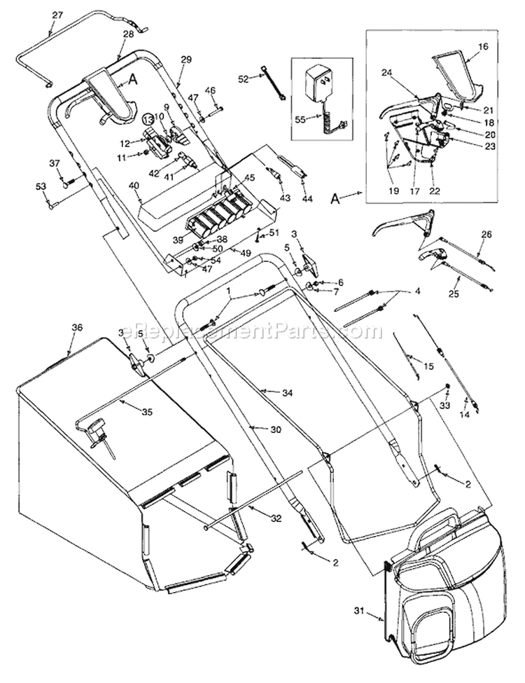 Page C Diagram and Parts List for 12AE999M401 1998 Yard Man Lawn Mower